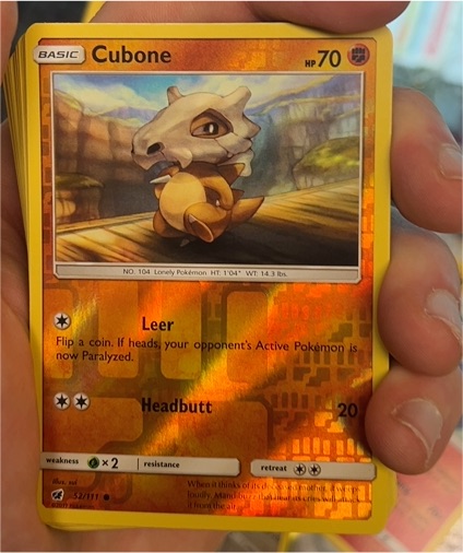 2017 Pokémon Sun & Moon Crimson Invasion #52 Cubone — front
