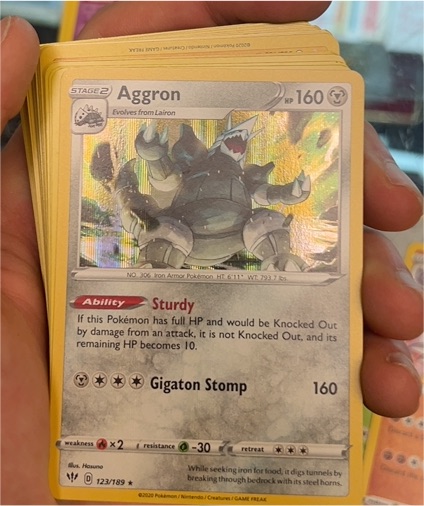 2020 Pokémon Darkness Ablaze #123 Aggron — front