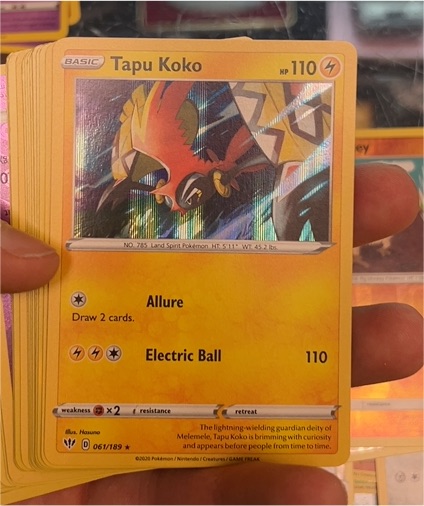 2020 Pokémon SWSH03 Darkness Ablaze #061 Tapu Koko — front