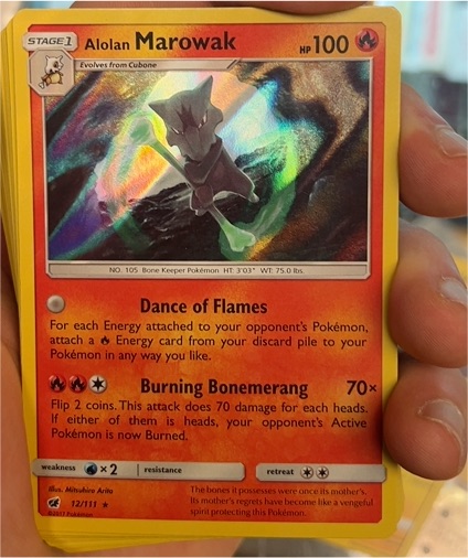 2017 Pokémon Crimson Invasion #12 Alolan Marowak — front