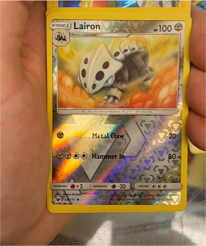 2017 Pokémon Sun & Moon Crimson Invasion #66 Lairon — front