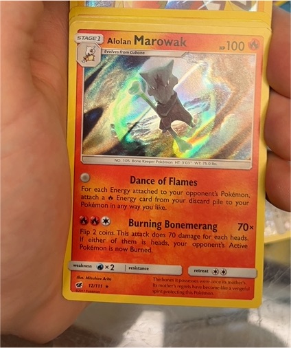 2017 Pokemon Sun & Moon #12 Alolan Marowak — front