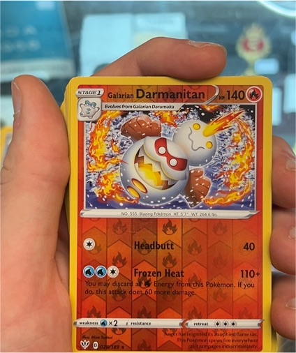 2020 Pokémon Sword & Shield Darkness Ablaze #028 Galarian Darmanitan — front