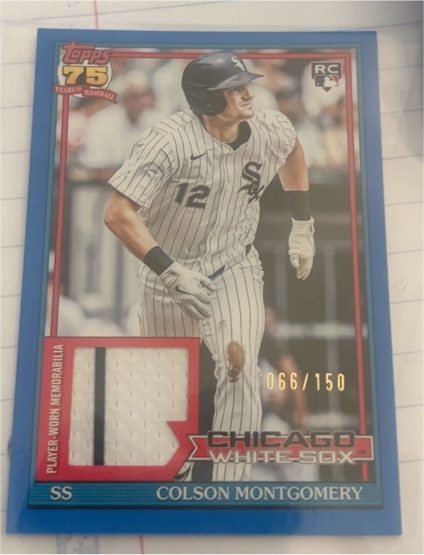 2026 Topps Series 1 1991 Topps #91R-CMO Colson Montgomery Rookie Patch Relic — front