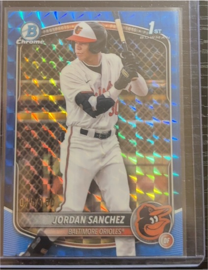 2025 Bowman Chrome #BCP-208 Jordan Sanchez — front