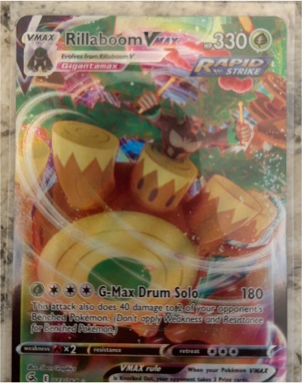 2021 Pokémon TCG SWSH08: Fusion Strike #023 Rillaboom VMAX — front