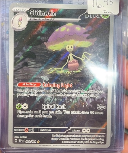 2024 Pokemon Surging Sparks #194/191 Shiinotic Illustration Rare — front