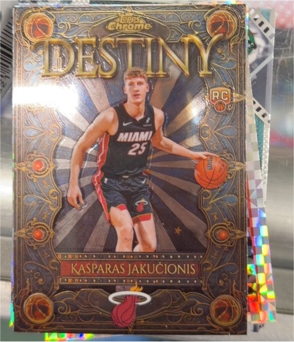 2025-26 Topps Chrome #D-17 Kasparas Jakučionis Destiny Rookie — front