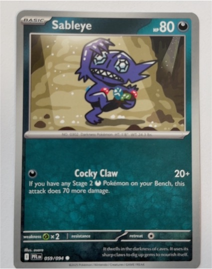 2023 Pokémon ME02: Phantasmal Flames #059 Sableye — front