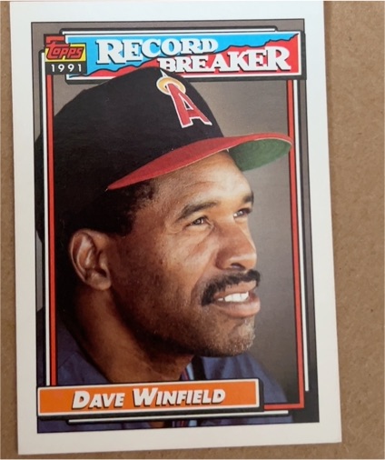 1991 Topps Record Breaker #5 Dave Winfield — front