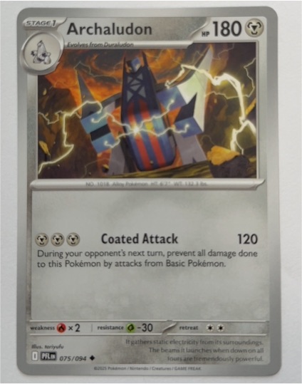 2025 Pokémon ME02: Phantasmal Flames #075 Archaludon — front