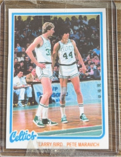 1989-90 Fleer Basketball Larry Bird & Pete Maravich Celtics — front