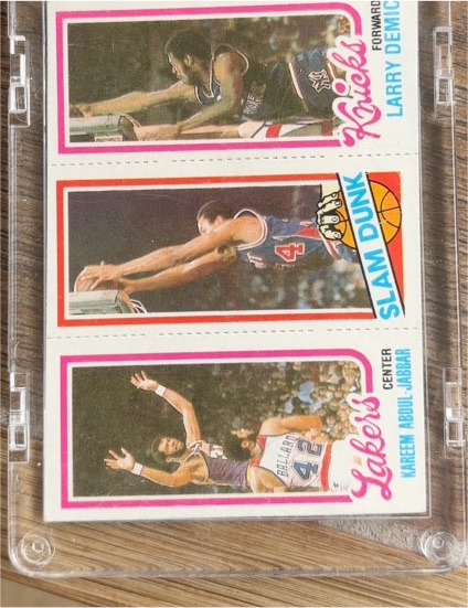 1980-81 Topps #135 / 253 / 167 Kareem Abdul-Jabbar / John Shumate / Larry Demic — front