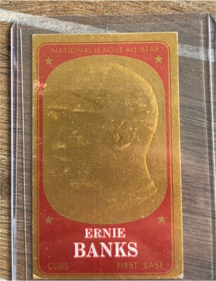 1965 Topps Embossed #58 Ernie Banks — front