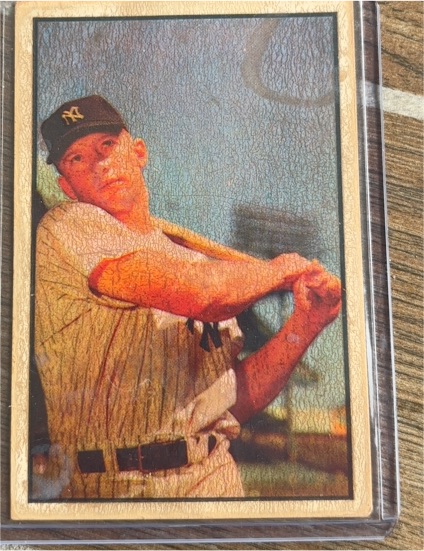1953 Bowman Color #59 Mickey Mantle — front