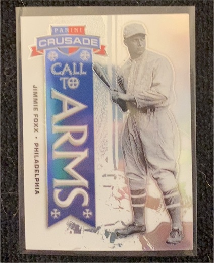 2025 Panini Crusade #13 Jimmie Foxx Call To Arms Silver Prizm — front