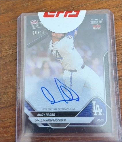 2025 Topps Now Road to Opening Day #A-AP Andy Pages — front