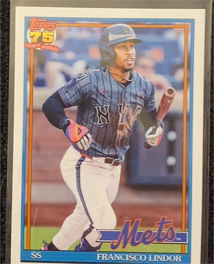 2026 Topps Series 1 1991 Throwback #T91-19 Francisco Lindor — front