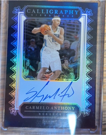 2024 Panini Calligraphy Signatures #CAL-ANTHONY Carmelo Anthony — front