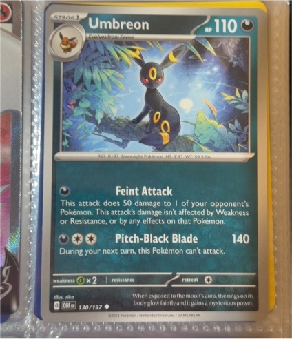 2024 Pokémon Scarlet & Violet Obsidian Flames #130 Umbreon — front