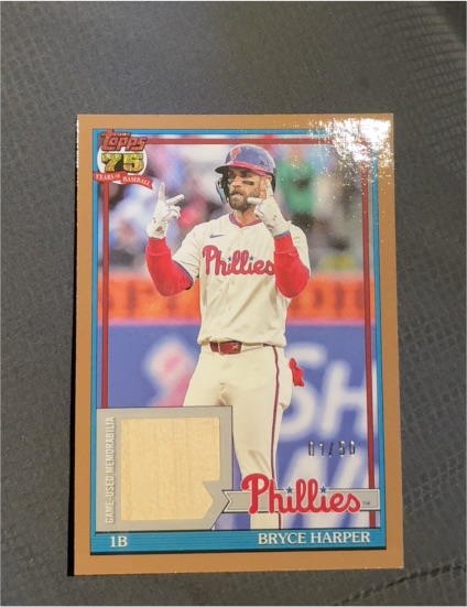 2026 Topps Series 1 1991 Topps Relic #91R-BH Bryce Harper — front