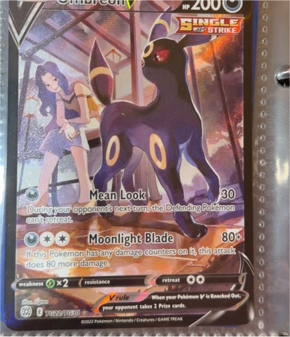 2022 Pokemon Sword & Shield Brilliant Stars #TG22/TG30 Umbreon V — front
