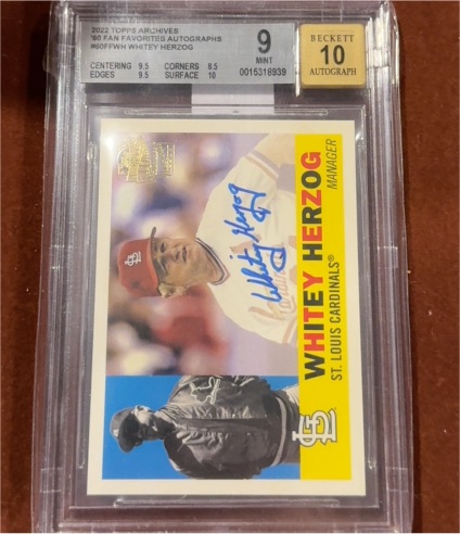 2022 Topps Archives #60FFW Whitey Herzog — front