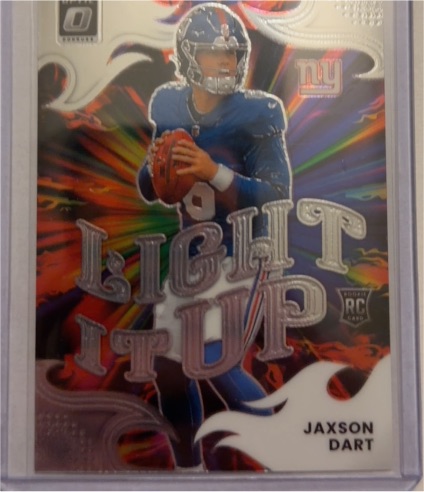 2025 Donruss Optic #3 Jaxson Dart Light It Up Rookie New York Giants — front
