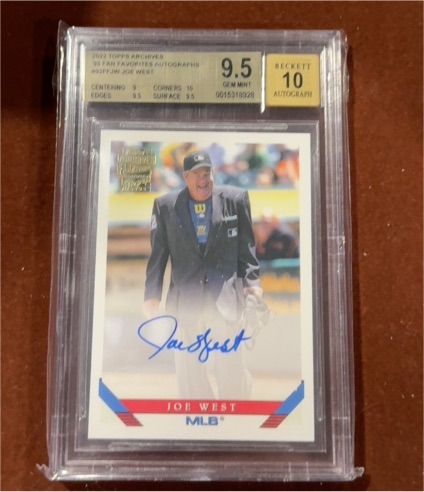 2022 Topps Archives Fan Favorites Autographs #93FF-JW Joe West — front