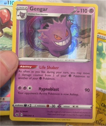 2020 Pokemon Sword & Shield Base Set #085 Gengar — front
