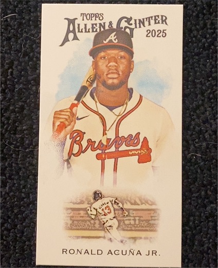2025 Topps Allen & Ginter #N222-3 Ronald Acuña Jr. Mini — front