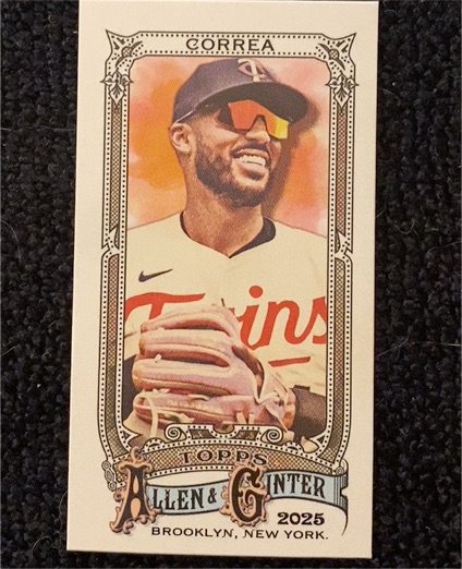 2025 Topps Allen & Ginter #91 Carlos Correa Mini — front