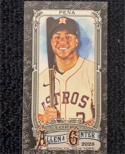 2025 Topps Allen & Ginter #50 Jeremy Peña Mini — front