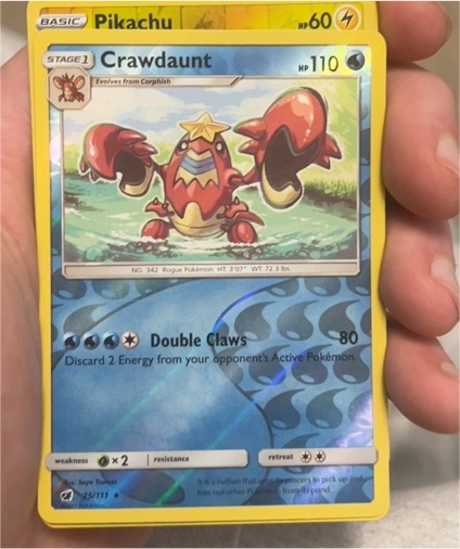 2017 Pokemon Crimson Invasion #25 Crawdaunt — front