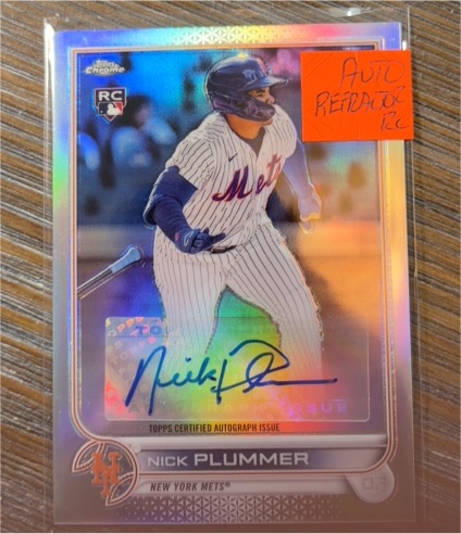 2022 Topps Chrome Update #AC-NPL Nick Plummer Rookie Autograph — front