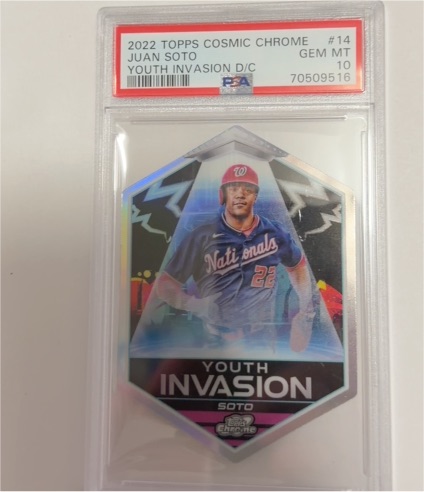 2022 Topps Cosmic Chrome #14 Juan Soto Youth Invasion Die Cut — front