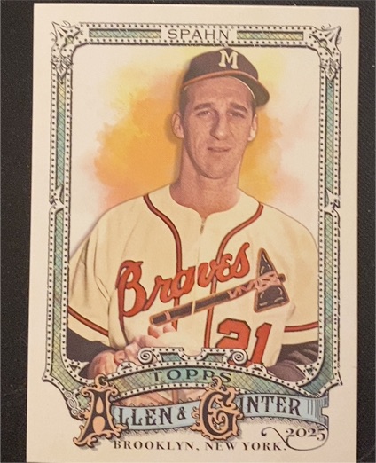 2025 Topps Allen & Ginter #33 Warren Spahn — front