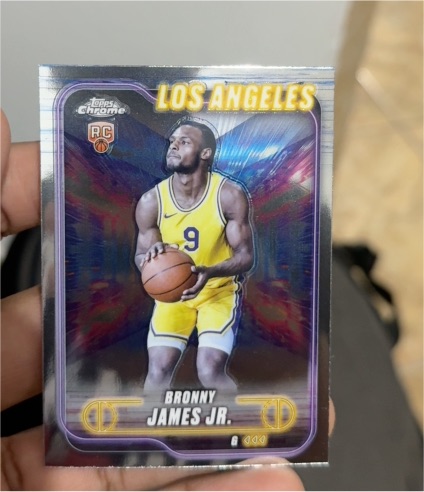 2024-25 Topps Chrome #149 Bronny James Jr. — front