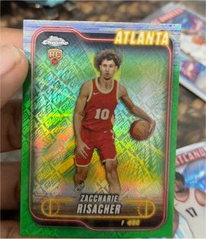 2024-25 Topps Chrome #169 Zaccharie Risacher — front