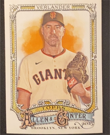 2025 Topps Allen & Ginter #66 Justin Verlander — front