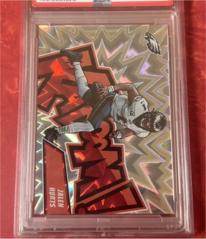 2023 Panini Absolute Kaboom Horizontal #9 Jalen Hurts — front