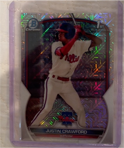 2023 Bowman Chrome Mega Box #3 Justin Crawford — front