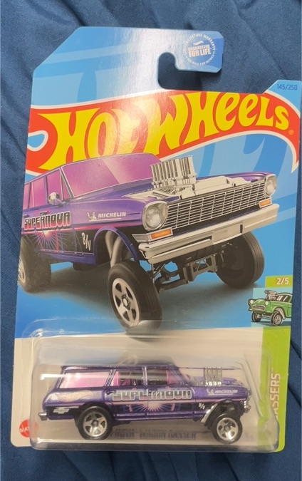 2023 Hot Wheels #145 '64 Nova Wagon Gasser Purple HW Gassers — front
