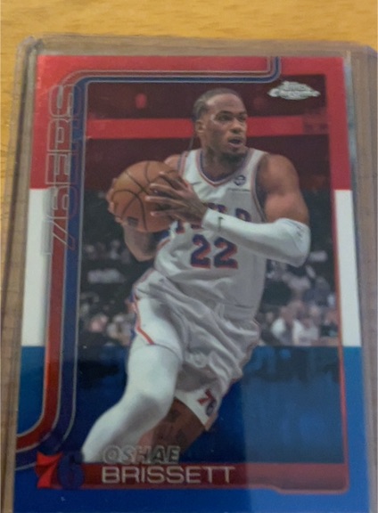 2025-26 Topps Chrome #20 Oshae Brissett Red White and Blue Refractor — front