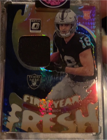 2025 Donruss Optic #FYFBH-JBH Jack Bech First Year Fresh Blue Hyper — front