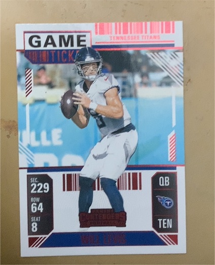 2024 Panini Contenders #95 Will Levis Red Game Ticket — front