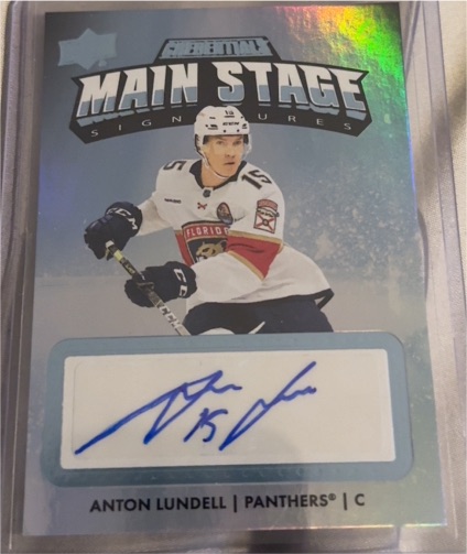 2022 Upper Deck Credentials Main Stage Signatures #DTAA-AL Anton Lundell — front