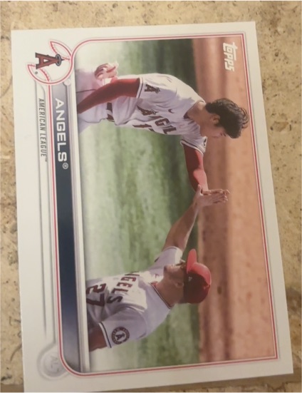 2022 Topps #159 Shohei Ohtani / Mike Trout Los Angeles Angels — front