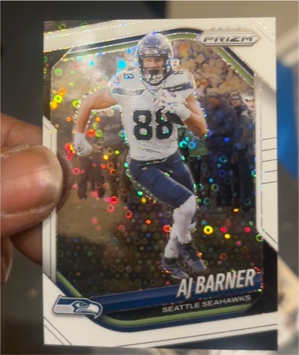 2025 Panini Prizm #297 AJ Barner White Disco — front