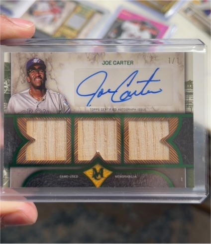 2025 Topps Museum Collection #1/1 Joe Carter — front